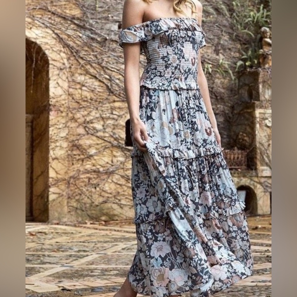 Spell & The Gypsy Amethyst Shirred Sundress in Nightfall size S